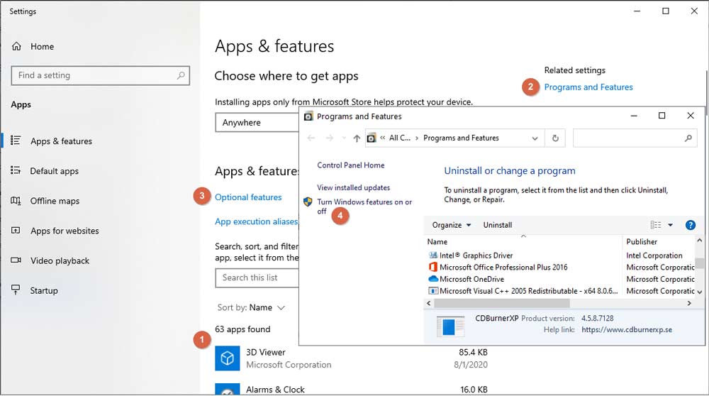 حذف برنامه‌های پس‌زمینه غیرضروری برای افزایش سرعت ویندوز 10 